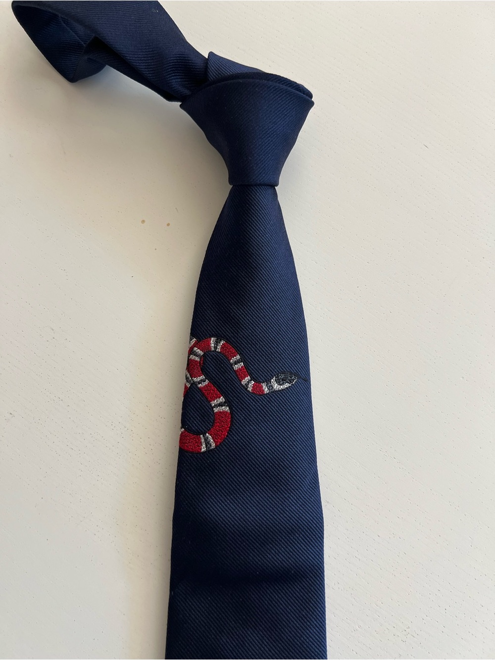 New GUCCI Skinny Silk Snake Tie